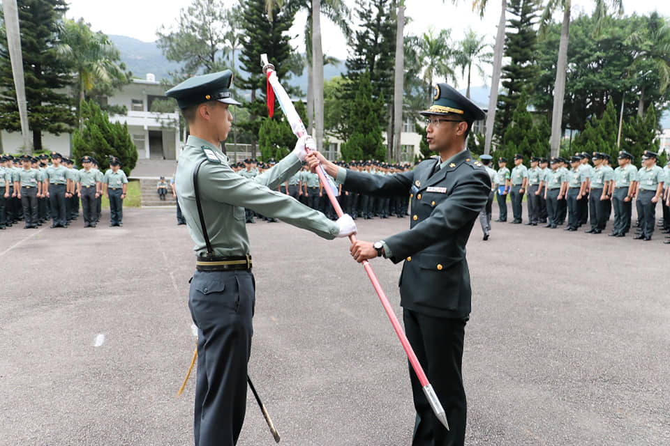 Lieutenant colonel Han carried out a fine flag.