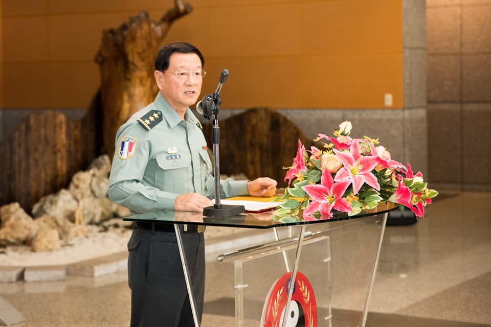 Admiral Wang gave a speech.